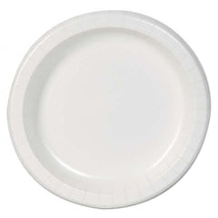 Dixie Basic - Basic Paper Dinnerware, Plates, White, 8.5" Diam, 125/Pack, 4/Carton - USA Tool & Supply