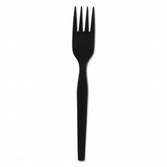 Dixie - SmartStock Plastic Cutlery Refill, Forks, 6", Black, 40/Pack, 24 Packs/CT - USA Tool & Supply