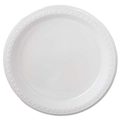 Chinet - Heavyweight Plastic Plates, 9" Diam, White, 125/Pack, 4 Packs/CT - USA Tool & Supply