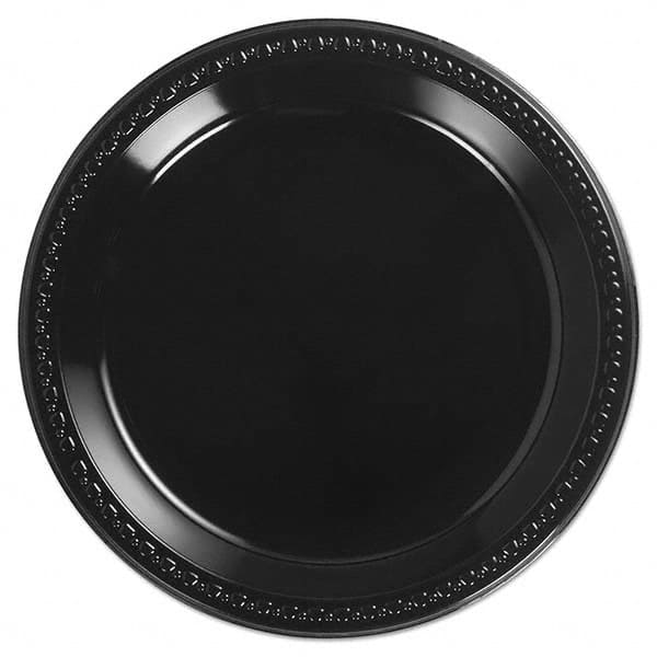 Chinet - Heavyweight Plastic Plates, 10-1/4", Black, Round - USA Tool & Supply