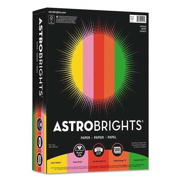 Astrobrights - Office Machine Supplies & Accessories Office Machine/Equipment Accessory Type: Copy Paper For Use With: Copiers; Inkjet Printers; Laser Printers - USA Tool & Supply