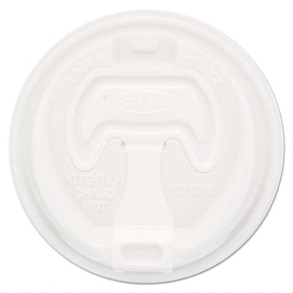 DART - Optima Reclosable Lid, 12-24 oz Foam Cups, White, 100/Bag - USA Tool & Supply