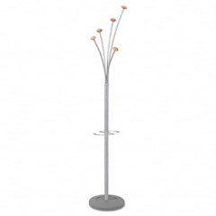 Alba - Coat Racks, Hooks & Shelving Type: Floor Rack Number of Hooks: 5 - USA Tool & Supply
