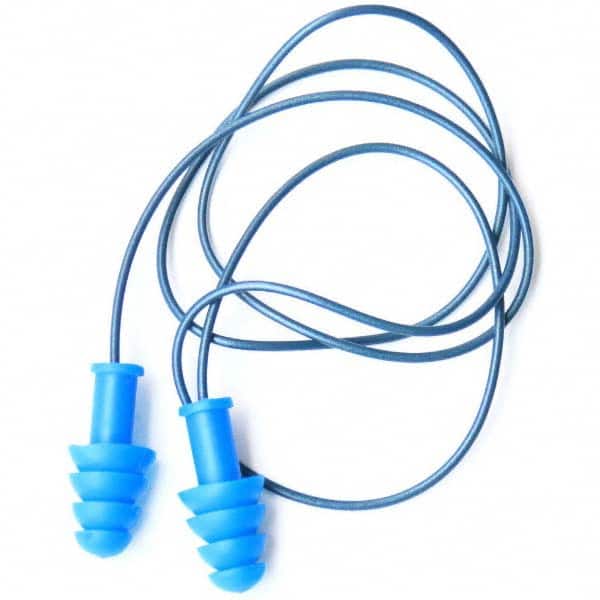 Cordova - 100 1-Pack Pairs Reusable Corded 27 dB Flanged Earplugs - USA Tool & Supply