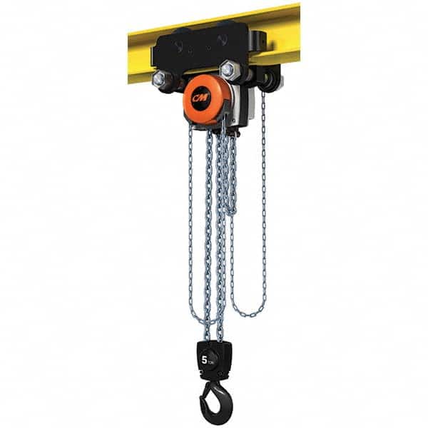 CM - 11,023 Lb Capacity, 10' Lift Height, Manual Chain Hoist - USA Tool & Supply