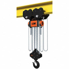 CM - 33,069 Lb Capacity, 20' Lift Height, Manual Chain Hoist - USA Tool & Supply