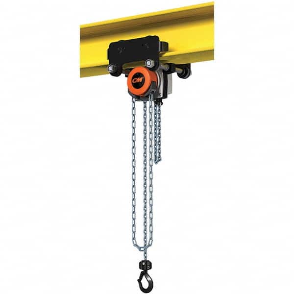 CM - 1,102 Lb Capacity, 10' Lift Height, Manual Chain Hoist - USA Tool & Supply