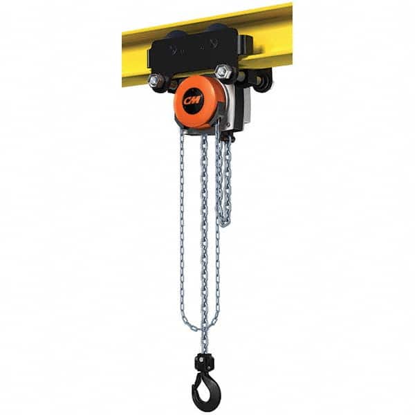 CM - 6,614 Lb Capacity, 30' Lift Height, Manual Chain Hoist - USA Tool & Supply