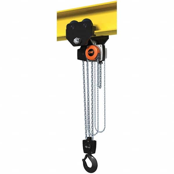 CM - 22,046 Lb Capacity, 20' Lift Height, Manual Chain Hoist - USA Tool & Supply