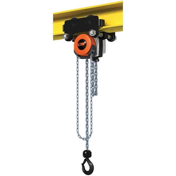 CM - 4,409 Lb Capacity, 10' Lift Height, Manual Chain Hoist - USA Tool & Supply