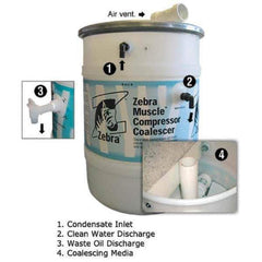 Zebra Skimmers - Oil & Water Filters & Separators Pipe Size: 0.5 (Inch) End Connections: Socket & Spigot - USA Tool & Supply