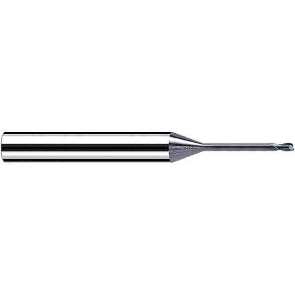 Fraisa - 2mm Diam 2 Flute Solid Carbide 0.2mm Corner Radius End Mill - USA Tool & Supply