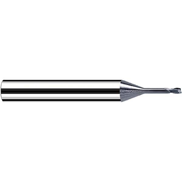Fraisa - 0.8mm Diam 2 Flute Solid Carbide 0.2mm Corner Radius End Mill - USA Tool & Supply