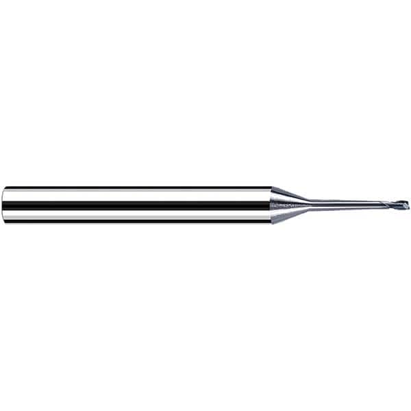 Fraisa - 0.8mm Diam 2 Flute Solid Carbide 0.1mm Corner Radius End Mill - USA Tool & Supply