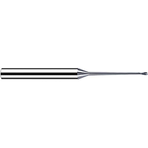 Fraisa - 2mm Diam 2 Flute Solid Carbide 0.5mm Corner Radius End Mill - USA Tool & Supply