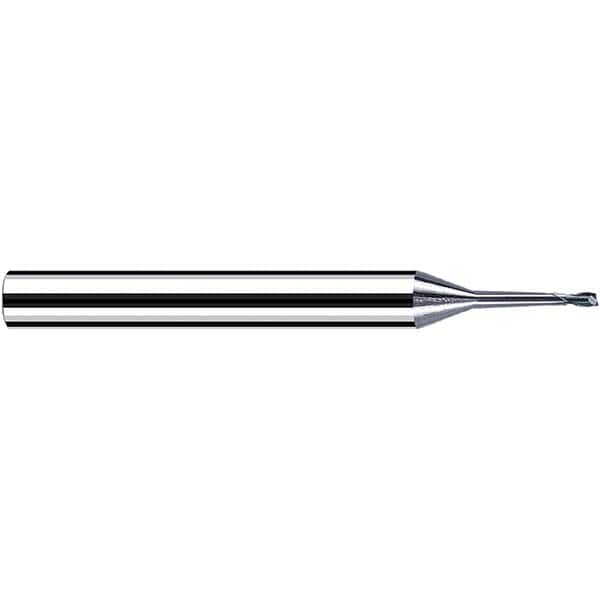 Fraisa - 1mm Diam 2 Flute Solid Carbide 0.2mm Corner Radius End Mill - USA Tool & Supply