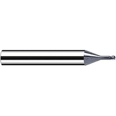 Fraisa - 2.5mm Diam 4 Flute Solid Carbide 0.5mm Corner Radius End Mill - USA Tool & Supply