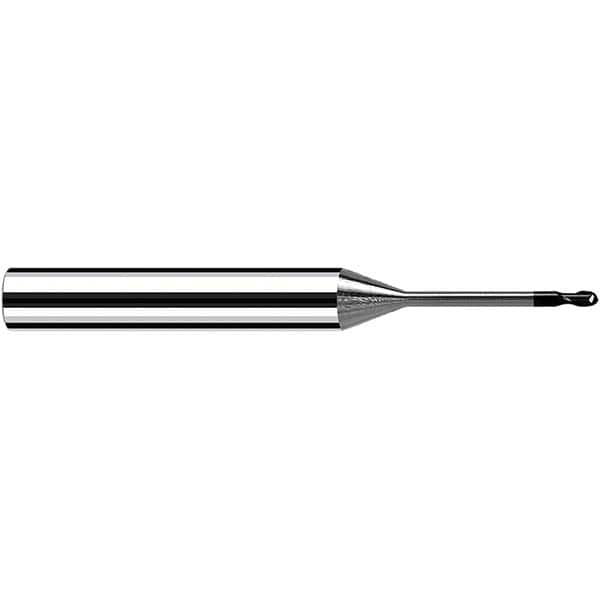Fraisa - 4mm Diam, 6mm LOC, 2 Flute Solid Carbide Ball End Mill - USA Tool & Supply