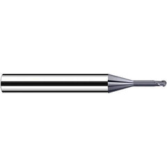 Fraisa - 0.5mm Diam, 3.6mm LOC, 2 Flute Solid Carbide Ball End Mill - USA Tool & Supply