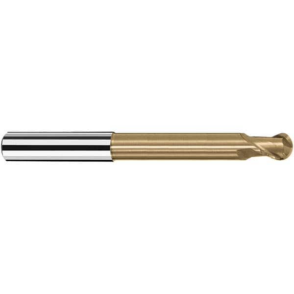 Fraisa - 8mm Diam, 9mm LOC, 2 Flute Solid Carbide Ball End Mill - USA Tool & Supply
