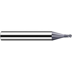 Fraisa - 1mm Diam, 3.6mm LOC, 2 Flute Solid Carbide Ball End Mill - USA Tool & Supply