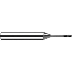 Fraisa - 0.6mm Diam, 0.6mm LOC, 2 Flute Solid Carbide Ball End Mill - USA Tool & Supply