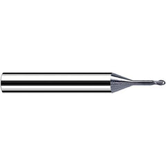 Fraisa - 1.5mm Diam, 1.5mm LOC, 2 Flute Solid Carbide Ball End Mill - USA Tool & Supply