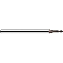 Fraisa - 0.6mm Diam, 0.72mm LOC, 2 Flute Solid Carbide Ball End Mill - USA Tool & Supply
