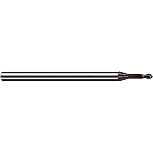 Fraisa - 2.3mm Diam, 2.76mm LOC, 2 Flute Solid Carbide Ball End Mill - USA Tool & Supply