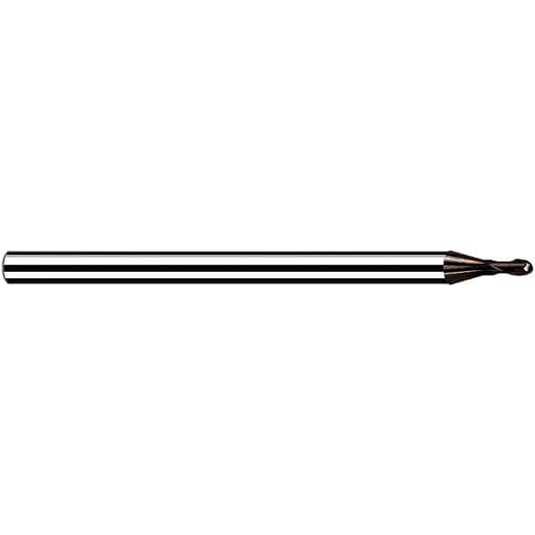 Fraisa - 3mm Diam, 3.6mm LOC, 2 Flute Solid Carbide Ball End Mill - USA Tool & Supply