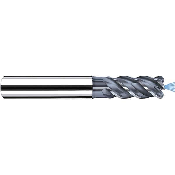 Fraisa - 1/2" Diam 4 Flute Solid Carbide 0.09" Corner Radius End Mill - USA Tool & Supply