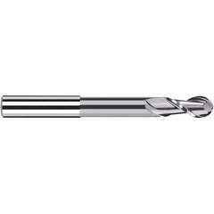 Fraisa - 8mm Diam, 16mm LOC, 2 Flute Solid Carbide Ball End Mill - USA Tool & Supply