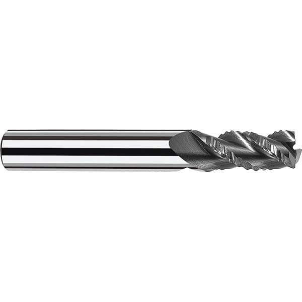 Fraisa - 3/8" Diam, 1" LOC, 3 Flute Solid Carbide Roughing Square End Mill - USA Tool & Supply