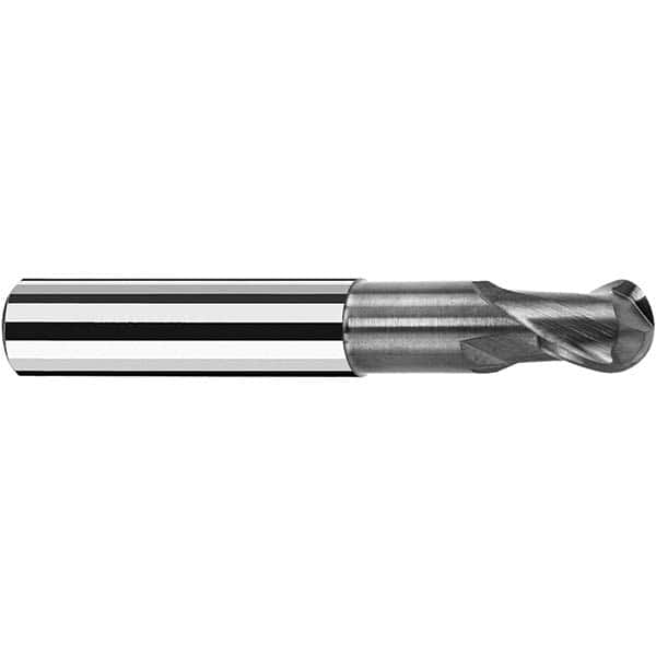 Fraisa - 6mm Diam, 7mm LOC, 2 Flute Solid Carbide Ball End Mill - USA Tool & Supply