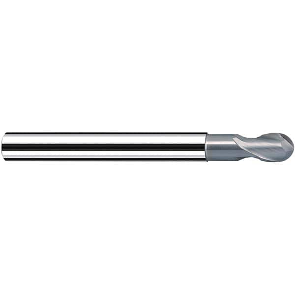 Fraisa - 8mm Diam, 9mm LOC, 2 Flute Solid Carbide Ball End Mill - USA Tool & Supply