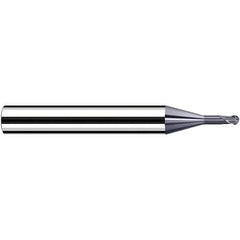 Fraisa - 0.4mm Diam, 3.6mm LOC, 2 Flute Solid Carbide Ball End Mill - USA Tool & Supply
