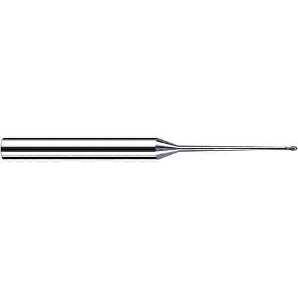 Fraisa - 0.5mm Diam, 0.4mm LOC, 2 Flute Solid Carbide Ball End Mill - USA Tool & Supply