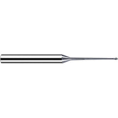 Fraisa - 2.5mm Diam, 2mm LOC, 2 Flute Solid Carbide Ball End Mill - USA Tool & Supply