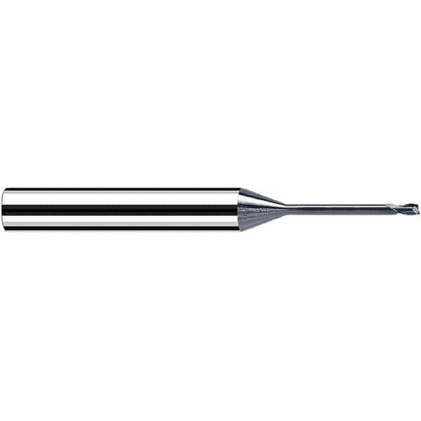 Fraisa - 1mm, 6mm LOC, 61mm OAL, 2 Flute Solid Carbide Square End Mill - USA Tool & Supply