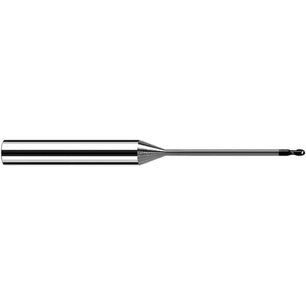 Fraisa - 2mm Diam, 6mm LOC, 2 Flute Solid Carbide Ball End Mill - USA Tool & Supply