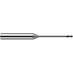 Fraisa - 1mm Diam, 6mm LOC, 2 Flute Solid Carbide Ball End Mill - USA Tool & Supply