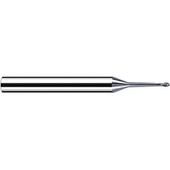 Fraisa - 1.5mm Diam, 1.2mm LOC, 2 Flute Solid Carbide Ball End Mill - USA Tool & Supply