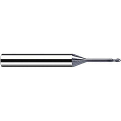 Fraisa - 1.5mm Diam, 1.5mm LOC, 2 Flute Solid Carbide Ball End Mill - USA Tool & Supply