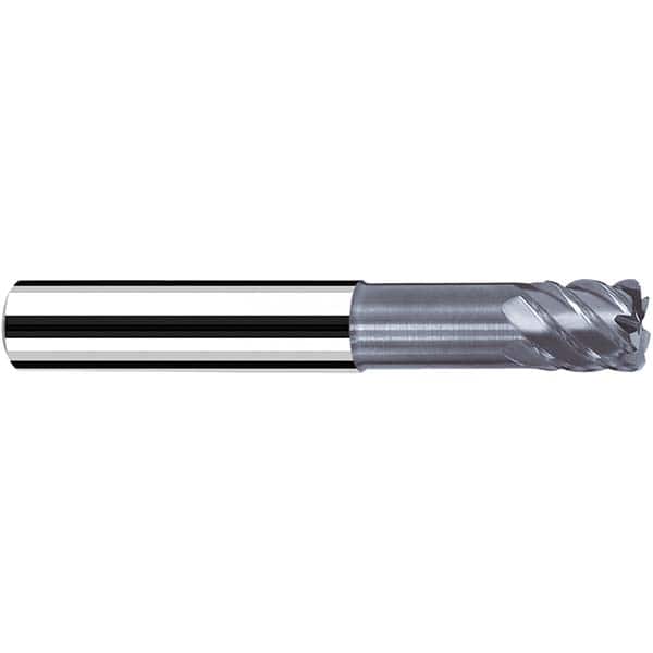 Fraisa - 5mm Diam 4 Flute Solid Carbide 0.5mm Corner Radius End Mill - USA Tool & Supply