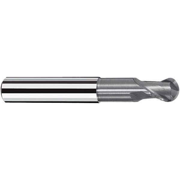 Fraisa - 1mm Diam, 1.5mm LOC, 2 Flute Solid Carbide Ball End Mill - USA Tool & Supply