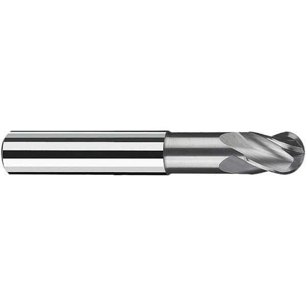 Fraisa - 5mm Diam, 6mm LOC, 4 Flute Solid Carbide Ball End Mill - USA Tool & Supply