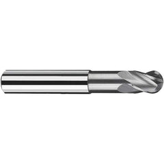 Fraisa - 8mm Diam, 9mm LOC, 4 Flute Solid Carbide Ball End Mill - USA Tool & Supply
