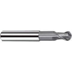 Fraisa - 10mm Diam, 11mm LOC, 2 Flute Solid Carbide Ball End Mill - USA Tool & Supply