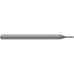 Fraisa - 0.8mm, 0.96mm LOC, 40mm OAL, 3 Flute Solid Carbide Square End Mill - USA Tool & Supply