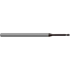 Fraisa - 3mm Diam, 3.6mm LOC, 2 Flute Solid Carbide Ball End Mill - USA Tool & Supply